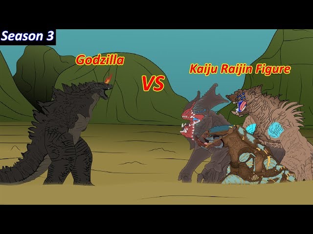 GODZILLA 3: Godzilla vs Monster Kaiju Raijin - Funny Cartoon Animation  دیدئو dideo