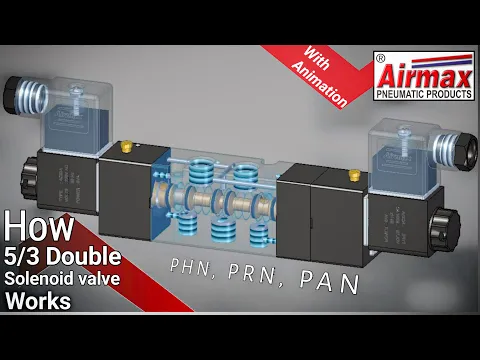 How 5/3 Double Solenoid Valve Works | what is the difference between PHN,  PAN & PRN دیدئو dideo