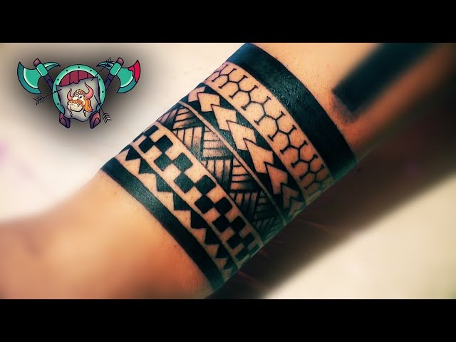 Maori Bracelet Tattoo Time Lapse - Loktar Tattoo Timisoara دیدئو dideo