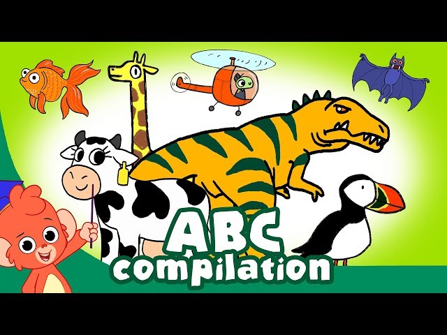 ABC's Learning for Kids | Animal ABC | Dinosaurs ABC | Alphabet cartoon  compilation دیدئو dideo
