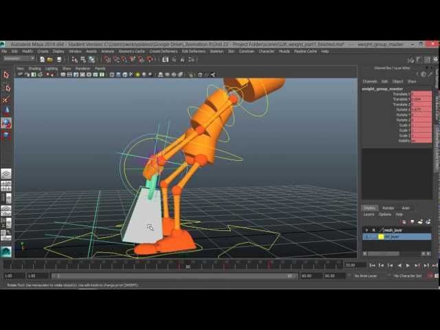 Lifting A Heavy Weight Part 2 - Animation Tutorial in Maya دیدئو dideo