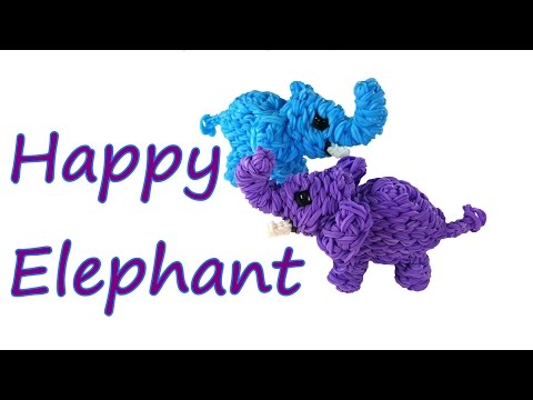 Happy Elephant Tutorial by feelinspiffy (Rainbow Loom) دیدئو dideo