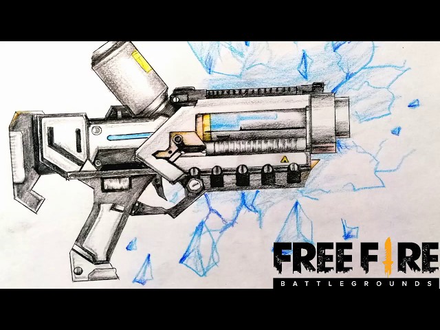 How to draw Ice Gun || Vẽ Súng Băng || Garena Free Fire دیدئو dideo