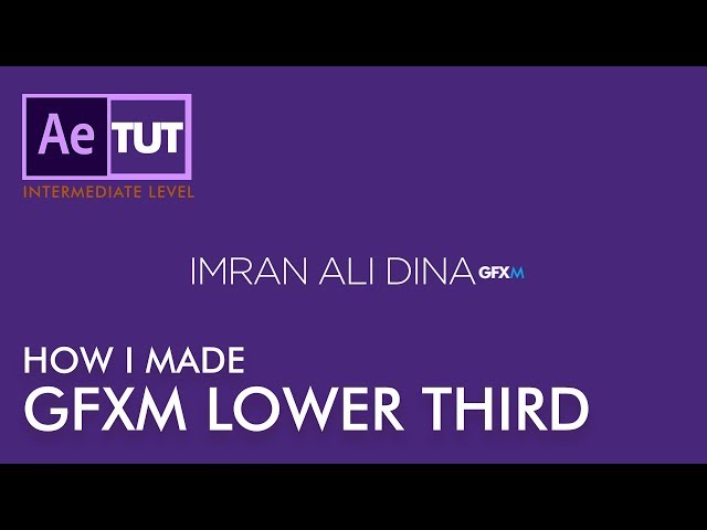 GFXMentor Lower Third Animation in After Effects - اردو / हिंदी دیدئو dideo