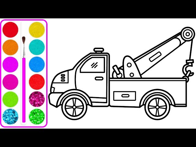 Xe cứu hộ giao thông cho bé vẽ , tô màu | Dạy bé vẽ | Dạy bé tô màu| Rescue  Car Drawing and Coloring دیدئو dideo