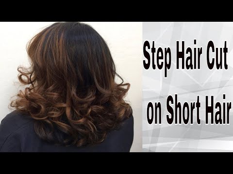 Step Hair Cut on Short Hair Cut || Step With Layer Hair Cut ||Short Layer  Cut || دیدئو dideo