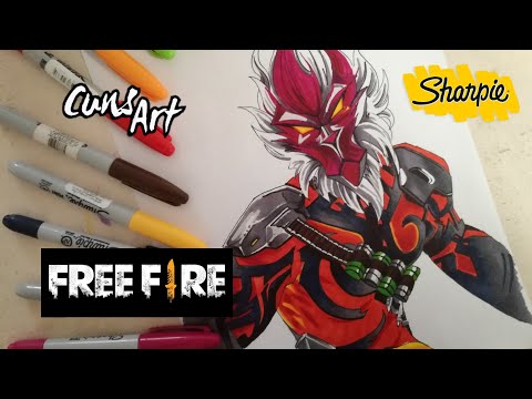 COMO DIBUJAR A WUKONG | FREEFIRE | SHARPIE CHALLENGE | how to draw wukong  دیدئو dideo