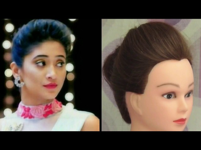 easy party hairstyle inspired by naira \\simple front puff making on thin  hair with tricks for girls دیدئو dideo