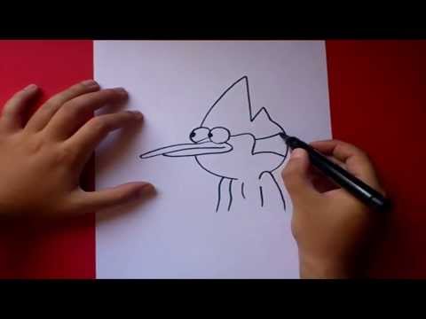 Como dibujar a Mordecai paso a paso - Un show mas | How to draw Mordecai -  Regular show دیدئو dideo