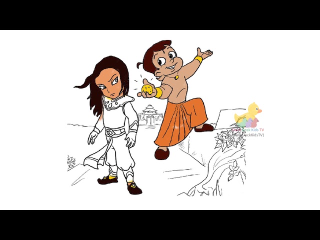 Chhota Bheem Arjun Coloring Pages How To Draw Shiva Arjun Chota Bhim Cartoon  Book for Kids Colouring دیدئو dideo