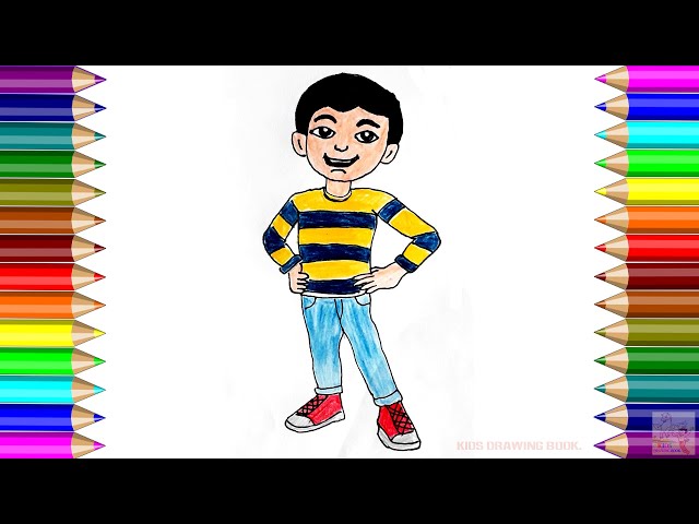 HOW TO DRAW RUDRA STEP BY STEP FOR KIDS ! RUDRA BOOM CHIK CHIK BOOM DRAWING  ! KIDS DRAWING BOOK دیدئو dideo