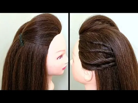 AMAZING SIDE PUFF HAIRSTYLE || OCCASION & SCHOOL GIRLS HAIRSTYLE دیدئو dideo