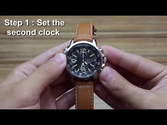 How to set the alarm on Seiko SSC081-SSC093-SSC079 (v172) دیدئو dideo