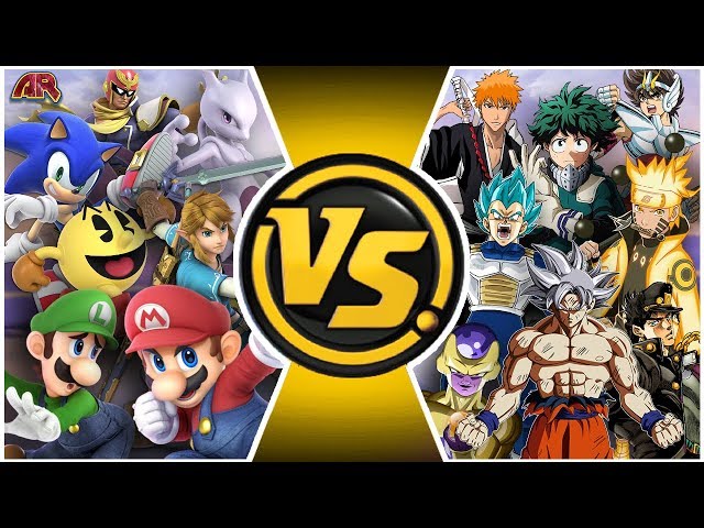 SMASH ULTIMATE vs JUMP FORCE! (Mario & Sonic vs Goku & Naruto TOTAL WAR) |  CARTOON FIGHT CLUB EP 300 دیدئو dideo