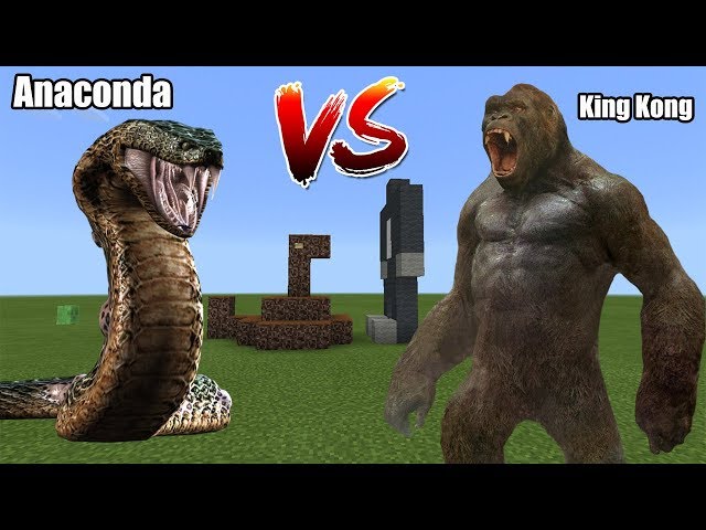 Anaconda vs King Kong | Minecraft PE دیدئو dideo