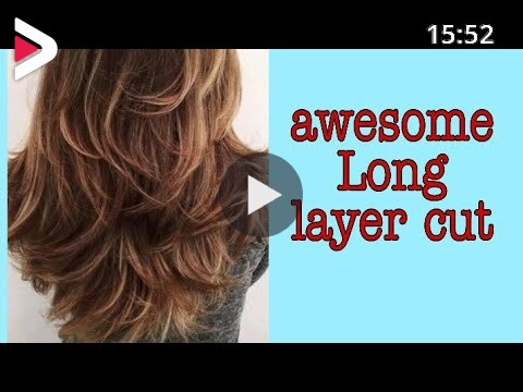 Long layer cut/awesome long layer cut simple easy method دیدئو dideo