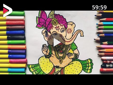 How to draw Ganesha|Ganesha Drawing|Step by step| دیدئو dideo