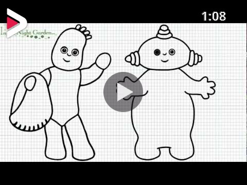 In the Night Garden... - How to Draw Iggle Piggle and Makka Pakka - Video -  Easy Drawing for Kids دیدئو dideo
