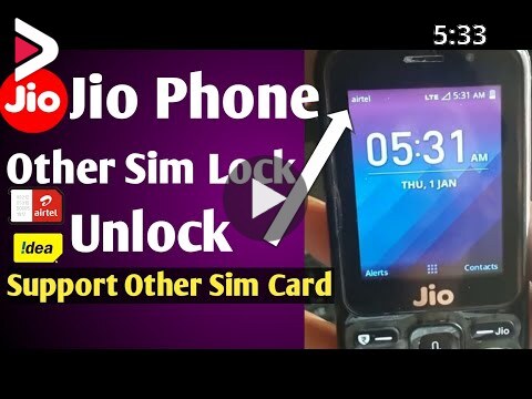 How To Unlock Jio Phone Sim Lock And Use Other Sim Card à¤œ à¤