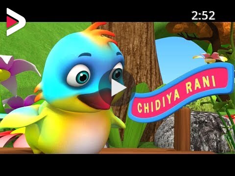 Chidiya Rani Badi Sayani | Hindi Rhymes | चिड़िया रानी | Hindi Nursery  Rhymes | Balgeet in Hindi دیدئو dideo