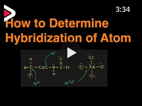 How to Determine the Hybridization of an Atom (sp, sp2, sp3, sp3d ...