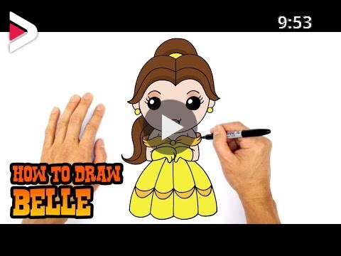 How to Draw Princess Belle (Beauty and the Beast)- Art for Beginners دیدئو  dideo